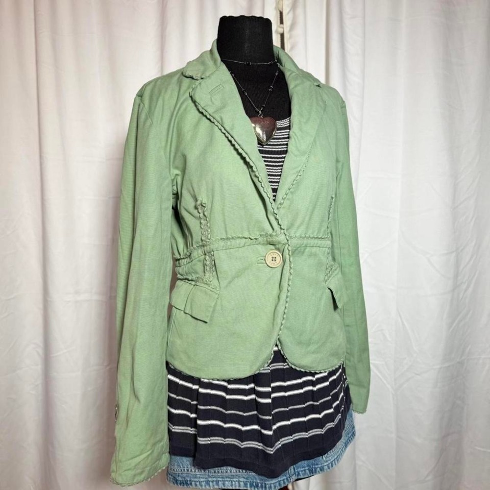 Vintage Luii Sage Green Fitted Jacket / Blazer Size L